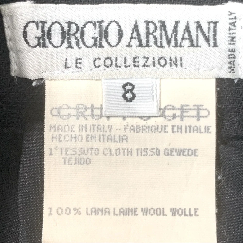 Vintage Giorgio Armani Le Collezioni Wool Skirt -Size 8 Italy - Picture 8 of 8